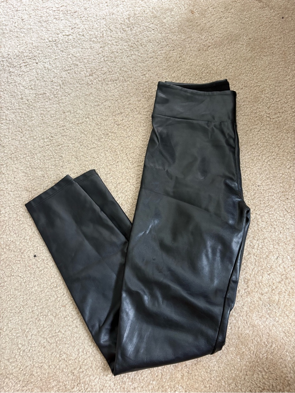 Abercrombie & Fitch Black Faux Leather Leggings